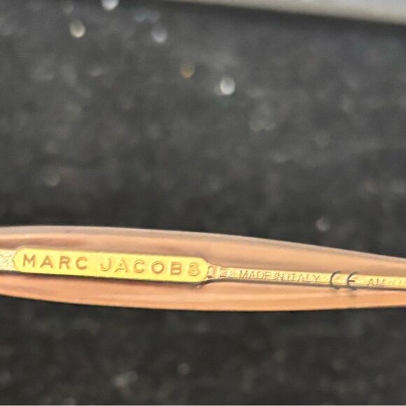Marc Jacob’s logo glasses brown frames gold hardware classic eyewear cat eye - Picture 4 of 14